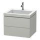 Duravit Waschtischunterschrank c-bonded L-Cube 60 x48cm, 1 HL, bg ma, 2 Schub., wandhängend-1