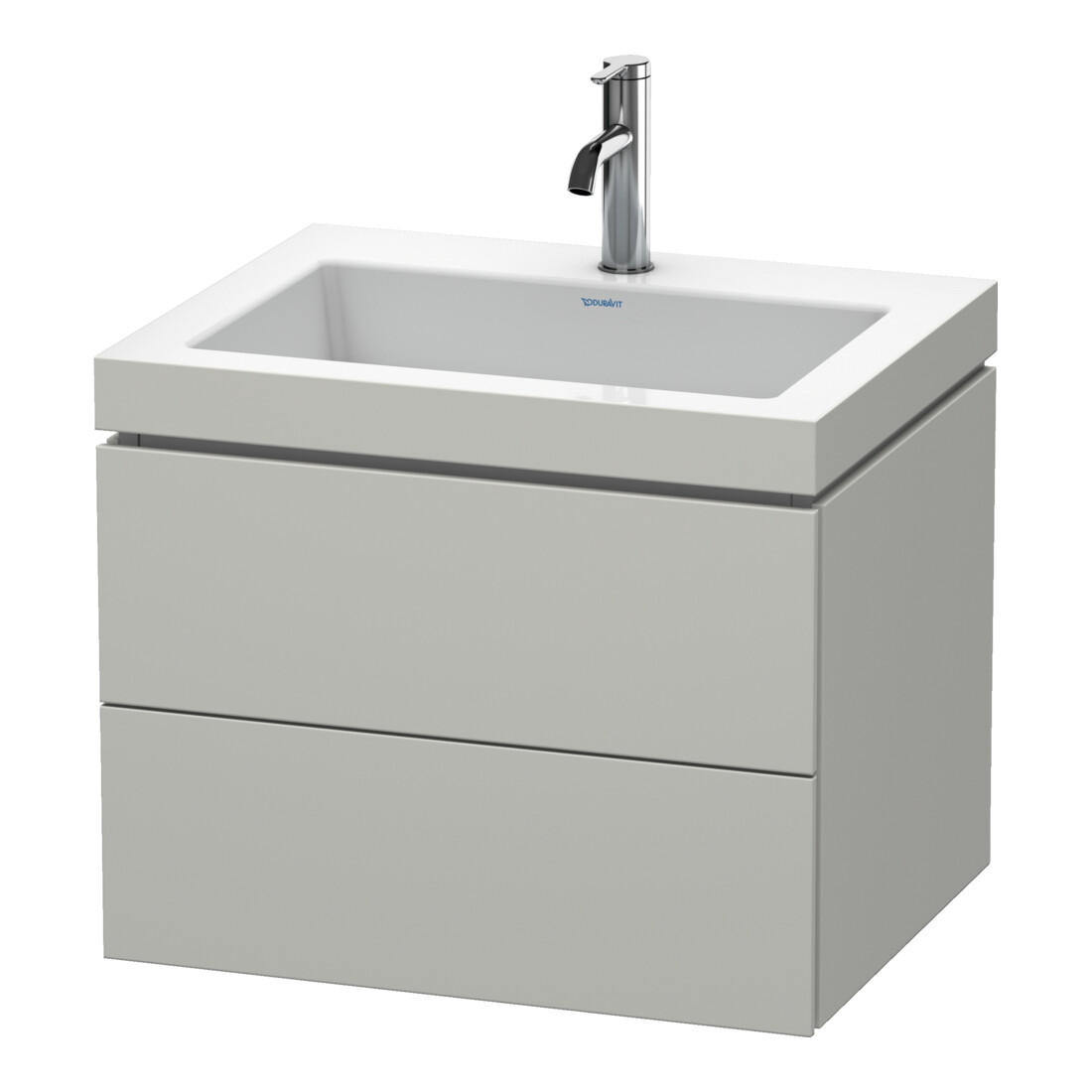 Duravit Waschtischunterschrank c-bonded L-Cube 60 x48cm, 1 HL, bg ma, 2 Schub., wandhängend