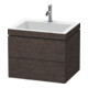 Duravit Waschtischunterschrank c-bonded L-Cube 60 x48cm, 1 HL, E d ge, 2 Schub., wandhängend-1