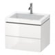 Duravit Waschtischunterschrank c-bonded L-Cube 60 x48cm, 1 HL, E d ge, 2 Schub., wandhängend