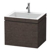 Duravit Waschtischunterschrank c-bonded L-Cube 60 x48cm, 1 HL, E d geb., 1 Ausz., wandhängend
