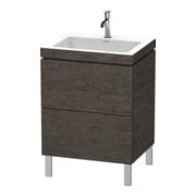 Duravit Waschtischunterschrank c-bonded L-Cube 60 x48cm, 1 HL, E d geb., 2 Ausz., steh.