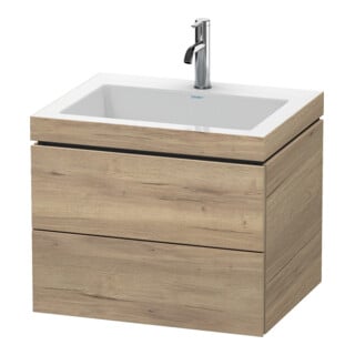 Duravit Waschtischunterschrank c-bonded L-Cube 60 x48cm, 1 HL, E marm., 2 Schub., wandhängend