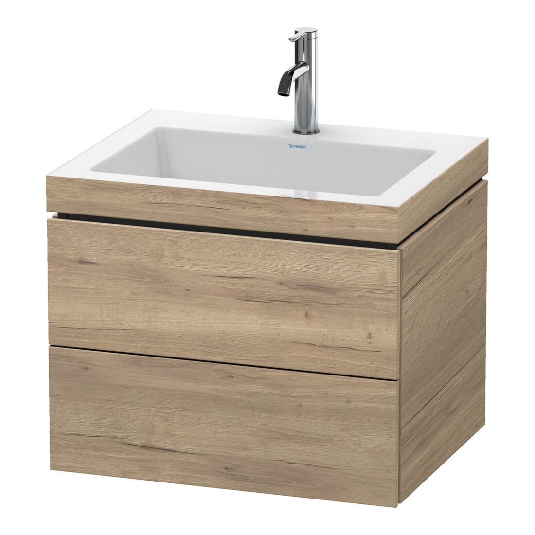 Duravit Waschtischunterschrank c-bonded L-Cube 60 x48cm, 1 HL, E marm., 2 Schub., wandhängend