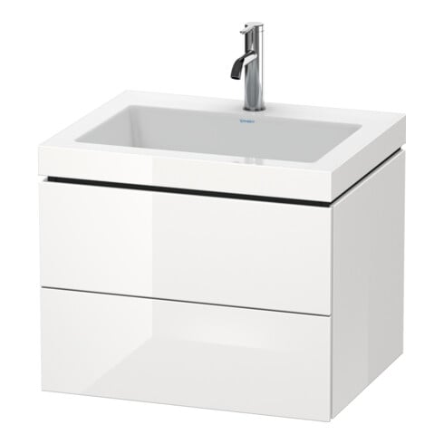 Duravit Waschtischunterschrank c-bonded L-Cube 60 x48cm, 1 HL, E marm., 2 Schub., wandhängend