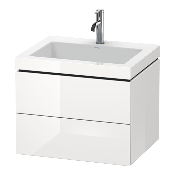 Duravit Waschtischunterschrank c-bonded L-Cube 60 x48cm, 1 HL, E marm., 2 Schub., wandhängend