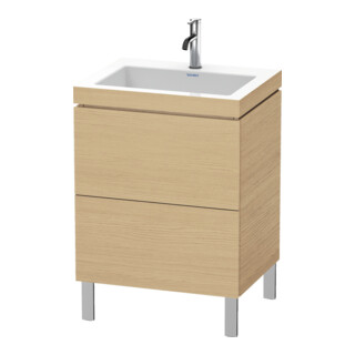 Duravit Waschtischunterschrank c-bonded L-Cube 60 x48cm, 1 HL, E N, 2 Ausz., bodensteh.