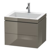 Duravit Waschtischunterschrank c-bonded L-Cube 60 x48cm, 1 HL, f G hgl, 2 Schub., wandhängend