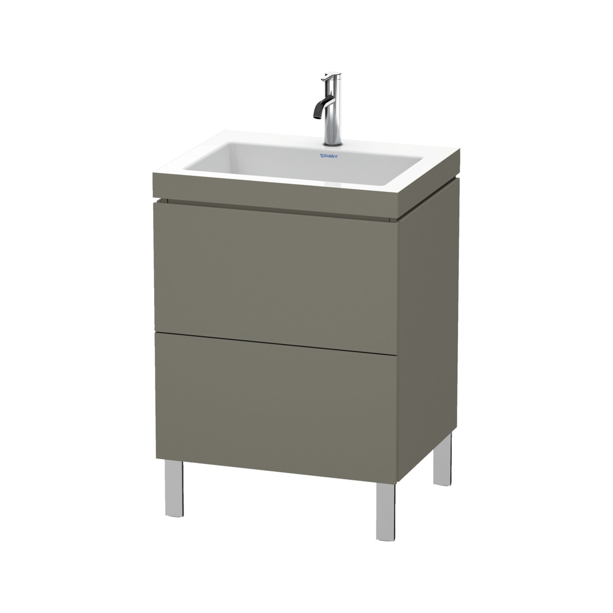 Duravit Waschtischunterschrank c-bonded L-Cube 60 x48cm, 1 HL, f G m, 2 Ausz., steh.