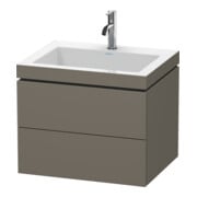 Duravit Waschtischunterschrank c-bonded L-Cube 60 x48cm, 1 HL, f G m, 2 Schub., wandhängend