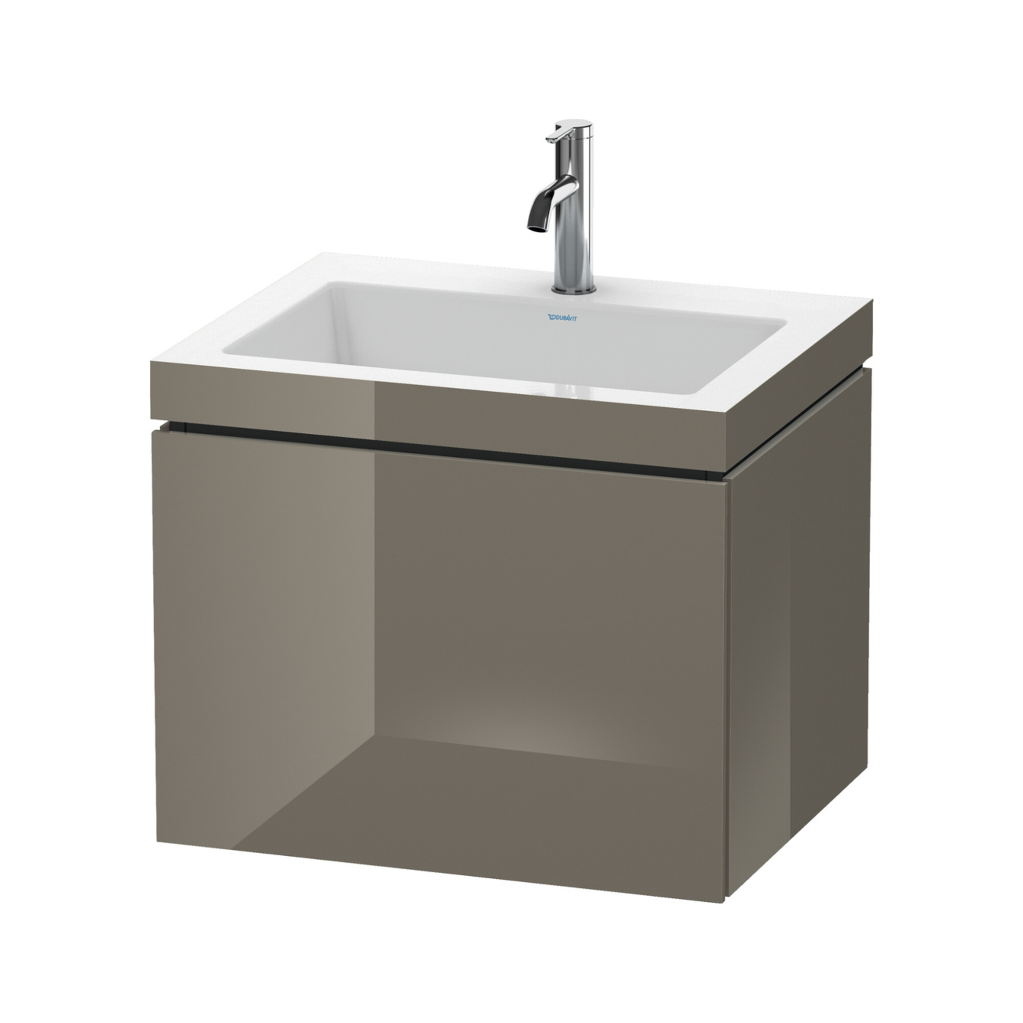 Duravit Waschtischunterschrank c-bonded L-Cube 60 x48cm, 1 HL, f Gr hgl, 1 Ausz., wandhängend
