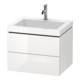 Duravit Waschtischunterschrank c-bonded L-Cube 60 x48cm, 1 HL, gra m, 2 Schub., wandhängend