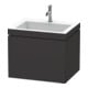 Duravit Waschtischunterschrank c-bonded L-Cube 60 x48cm, 1 HL, gra matt, 1 Ausz., wandhängend-1