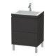 Duravit Waschtischunterschrank c-bonded L-Cube 60 x48cm, 1 HL, gra matt, 2 Ausz., steh.-1