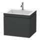 Duravit Waschtischunterschrank c-bonded L-Cube 60 x48cm, 1 HL, graph ma, 1 Ausz., wandhängend-1