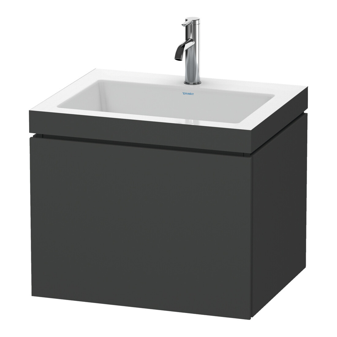 Duravit Waschtischunterschrank c-bonded L-Cube 60 x48cm, 1 HL, graph ma, 1 Ausz., wandhängend
