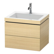 Duravit Waschtischunterschrank c-bonded L-Cube 60 x48cm, 1 HL, med. Ei, 2 Schub., wandhängend