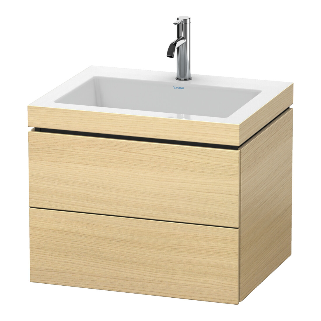 Duravit Waschtischunterschrank c-bonded L-Cube 60 x48cm, 1 HL, med. Ei, 2 Schub., wandhängend