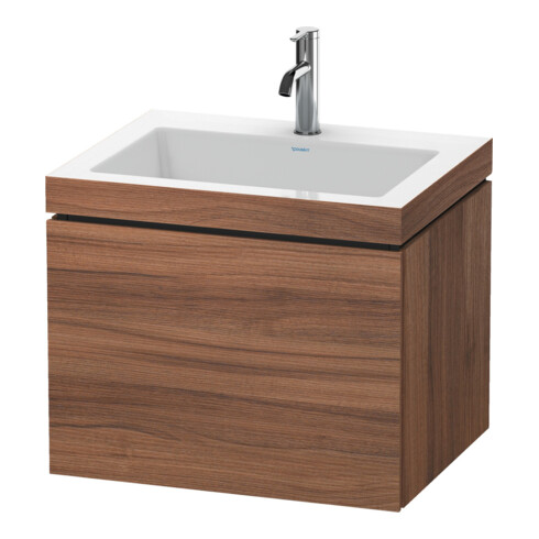 Duravit Waschtischunterschrank c-bonded L-Cube 60 x48cm, 1 HL, N Nat, 1 Ausz., wandhängend