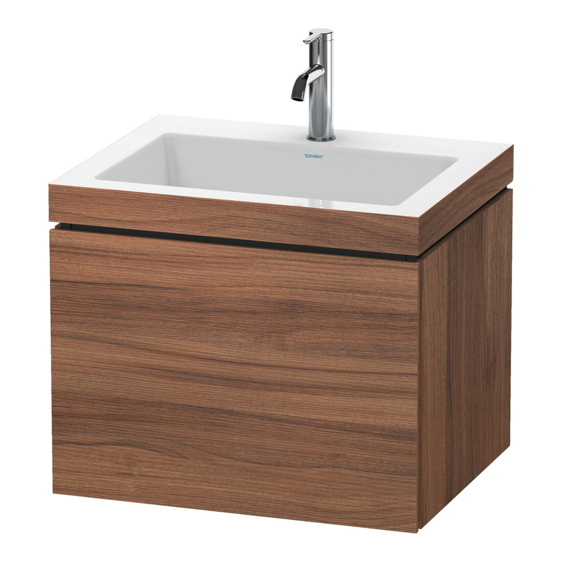 Duravit Waschtischunterschrank c-bonded L-Cube 60 x48cm, 1 HL, N Nat, 1 Ausz., wandhängend