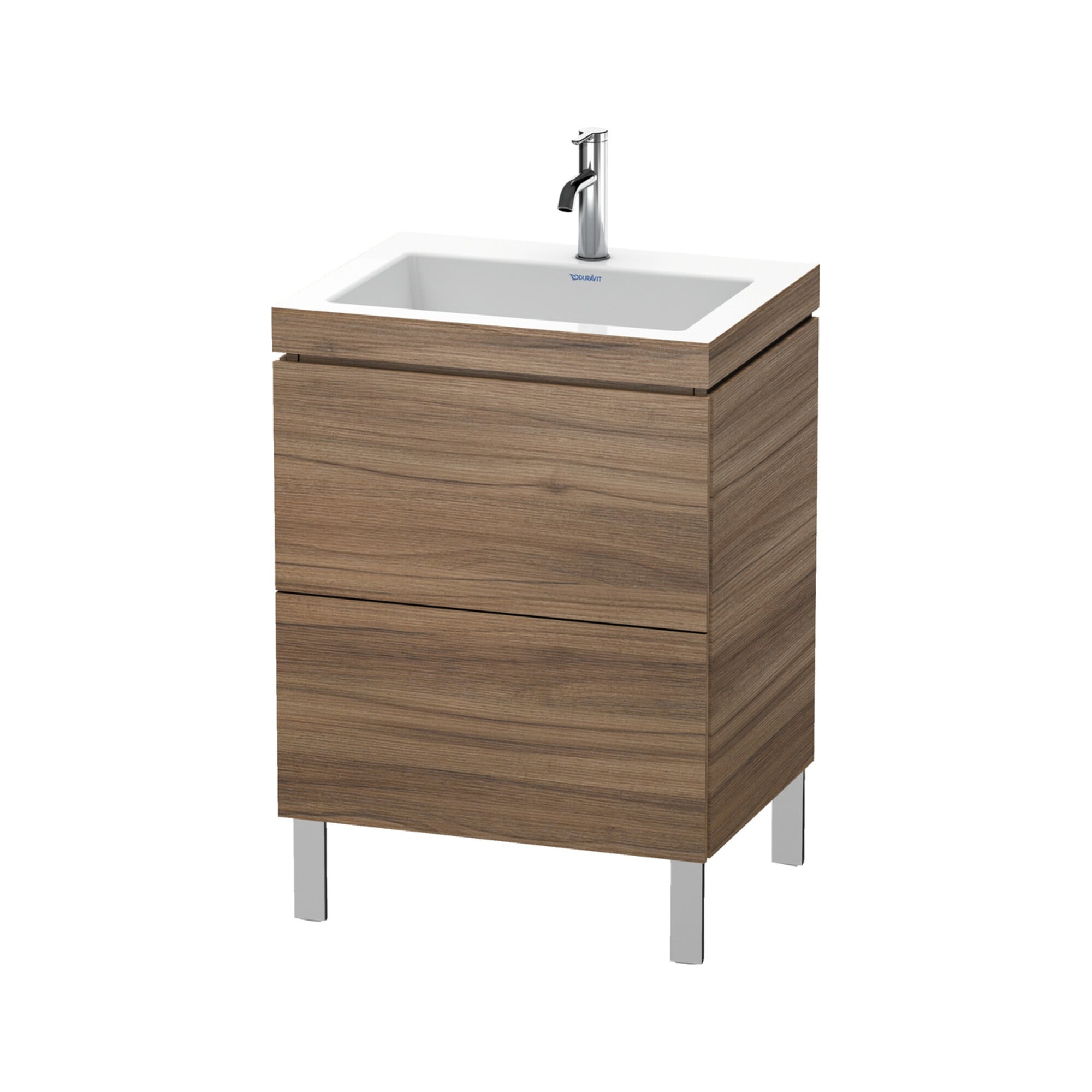 Duravit Waschtischunterschrank c-bonded L-Cube 60 x48cm, 1 HL, N Nat, 2 Ausz., steh.