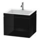 Duravit Waschtischunterschrank c-bonded L-Cube 60 x48cm, 1 HL, sw hgl, 2 Schub., wandhängend-1