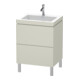 Duravit Waschtischunterschrank c-bonded L-Cube 60 x48cm, 1 HL, Tau ma, 2 Ausz., steh.-1