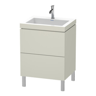 Duravit Waschtischunterschrank c-bonded L-Cube 60 x48cm, 1 HL, Tau matt, 2 Ausz., steh.