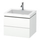 Duravit Waschtischunterschrank c-bonded L-Cube 60 x48cm, 1 HL, w matt, 2 Schub., wandhängend-1