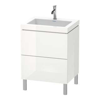 Duravit Waschtischunterschrank c-bonded L-Cube 60 x48cm, 1 HL, we. hgl, 2 Ausz., steh.