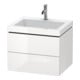 Duravit Waschtischunterschrank c-bonded L-Cube 60 x48cm, 1 HL, we. hgl, 2 Schub., wandhängend-1