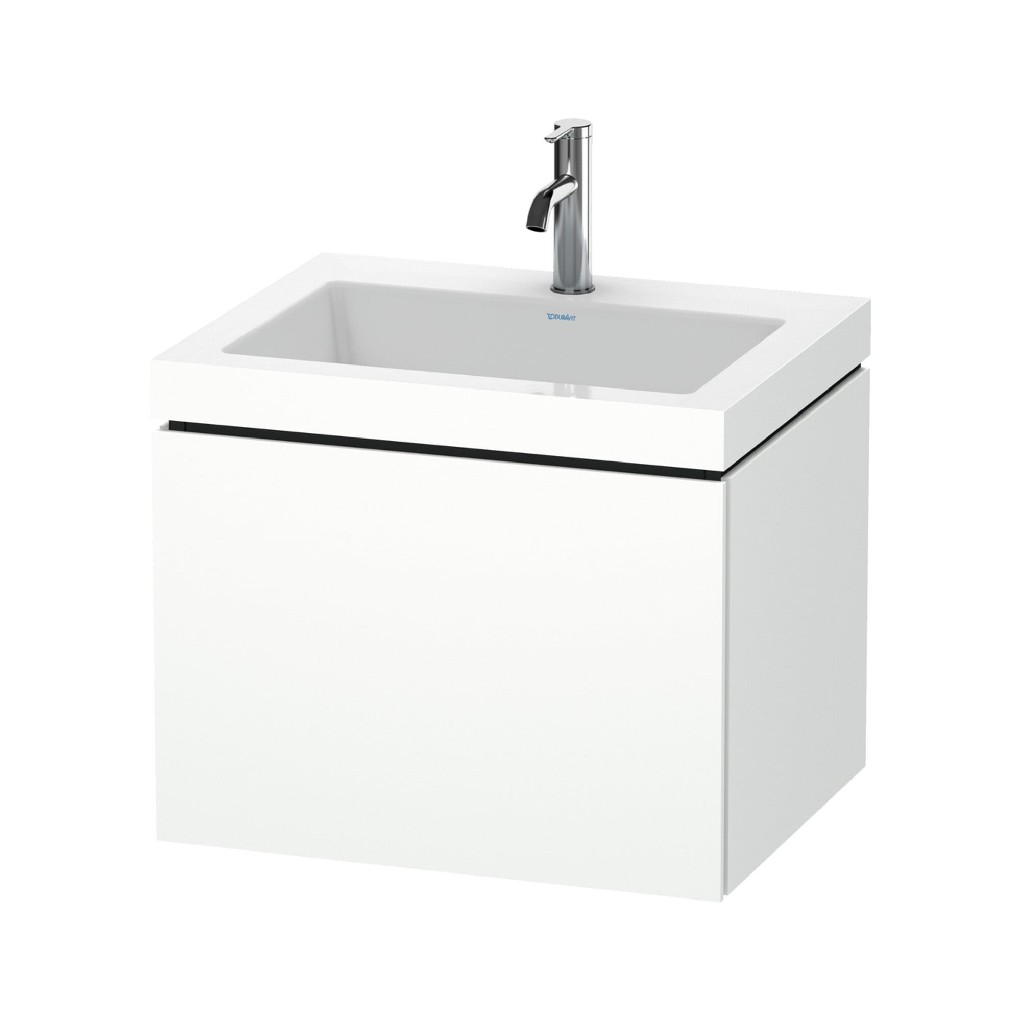 Duravit Waschtischunterschrank c-bonded L-Cube 60 x48cm, 1 HL, we. ma, 1 Ausz., wandhängend
