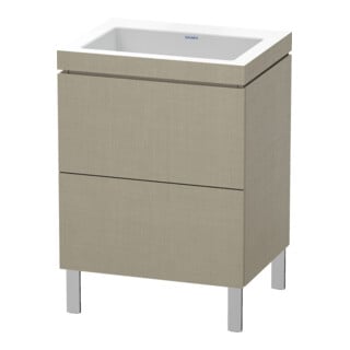 Duravit Waschtischunterschrank c-bonded L-Cube 60x48cm, o. Hahnl., lei, 2 Ausz., steh.