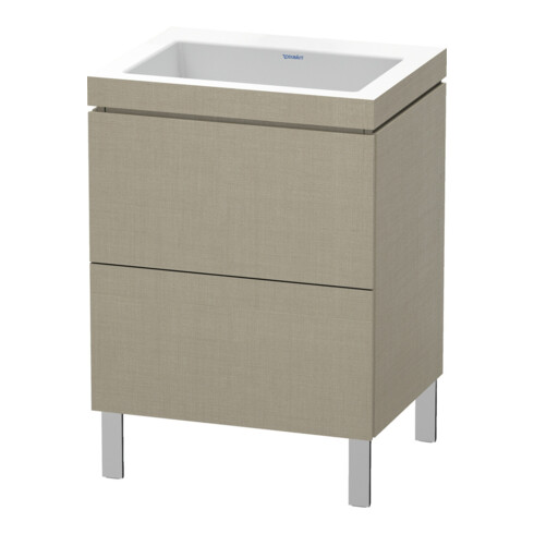 Duravit Waschtischunterschrank c-bonded L-Cube 60x48cm, o. Hahnl., lei, 2 Ausz., steh.