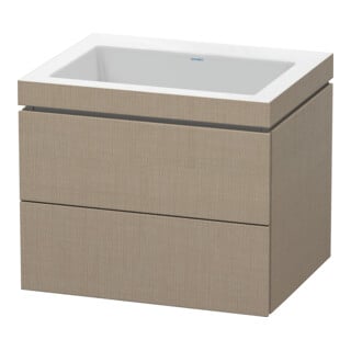 Duravit Waschtischunterschrank c-bonded L-Cube 60x48cm, o. Hahnl., lei, 2 Schub., wandhängend
