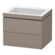 Duravit Waschtischunterschrank c-bonded L-Cube 60x48cm, o HL, bas. ma, 2 Schub., wandhängend-1