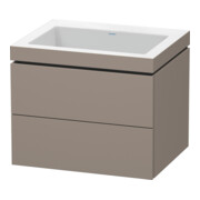 Duravit Waschtischunterschrank c-bonded L-Cube 60x48cm, o HL, bas. ma, 2 Schub., wandhängend