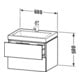 Duravit Waschtischunterschrank c-bonded L-Cube 60x48cm, o HL, bas. ma, 2 Schub., wandhängend-5