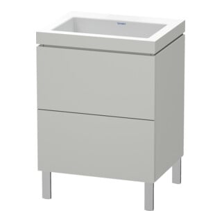 Duravit Waschtischunterschrank c-bonded L-Cube 60x48cm, o HL, bg ma, 2 Ausz., steh.