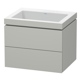 Duravit Waschtischunterschrank c-bonded L-Cube 60x48cm, o HL, bg ma, 2 Schub., wandhängend