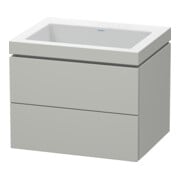 Duravit Waschtischunterschrank c-bonded L-Cube 60x48cm, o HL, bg ma, 2 Schub., wandhängend