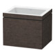 Duravit Waschtischunterschrank c-bonded L-Cube 60x48cm, o HL, E d geb., 1 Ausz., wandhängend-1