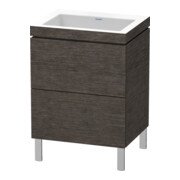 Duravit Waschtischunterschrank c-bonded L-Cube 60x48cm, o HL, E d geb., 2 Ausz., steh.