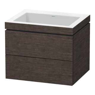 Duravit Waschtischunterschrank c-bonded L-Cube 60x48cm, o HL, E d geb., 2 Schub., wandhängend