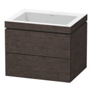 Duravit Waschtischunterschrank c-bonded L-Cube 60x48cm, o HL, E d geb., 2 Schub., wandhängend