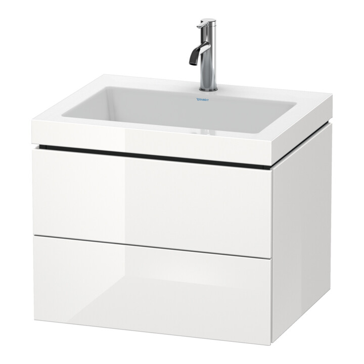 Duravit Waschtischunterschrank c-bonded L-Cube 60x48cm, o HL, E d geb., 2 Schub., wandhängend