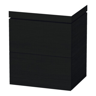 Duravit Waschtischunterschrank c-bonded L-Cube 60x48cm, o HL, E sw, 2 Ausz., bodensteh.