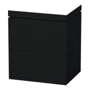 Duravit Waschtischunterschrank c-bonded L-Cube 60x48cm, o HL, E sw, 2 Ausz., bodensteh.