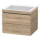 Duravit Waschtischunterschrank c-bonded L-Cube 60x48cm, o HL, Ei marm., 2 Schub., wandhängend-1
