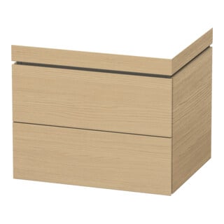 Duravit Waschtischunterschrank c-bonded L-Cube 60x48cm, o. HL, Ei natur, 2 Schubkästen
